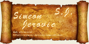 Simeon Jerović vizit kartica